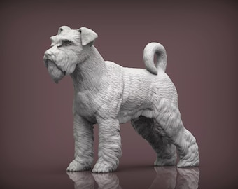 Schnauzer Dog Figurine – 3D Printed Schnauzer Statue