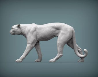 Cheetah Panther Figurine – 3D Printed Wild Cat Collectible Statue for Animal Lovers