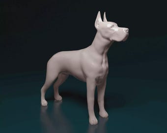 Figura de perro gran danés – Estatua realista de perro impresa en 3D 1