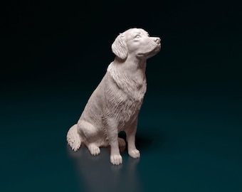 Golden Retriever Figurine – 3D Printed Dog Statue
