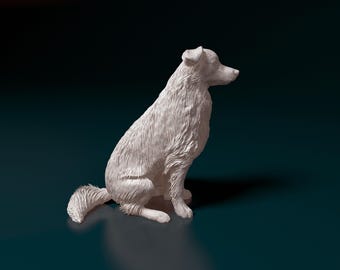 Australian Shepherd Dog Figurine – 3D Printed Aussie Statue (3)