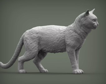 Cat Figurine – 3D Printed Cat Statue