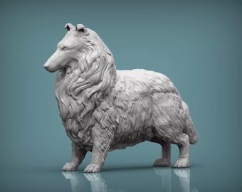 Collie Dog Figurine – 3D Printed Collie Statue