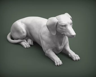 Dachshund Dog Figurine – 3D Printed Dog Statue (3)