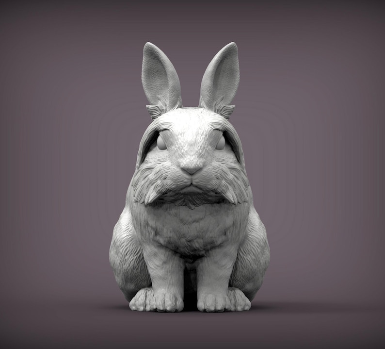 Lionhead Rabbit Statue – 3D Printed Bunny Figurine - Etsy