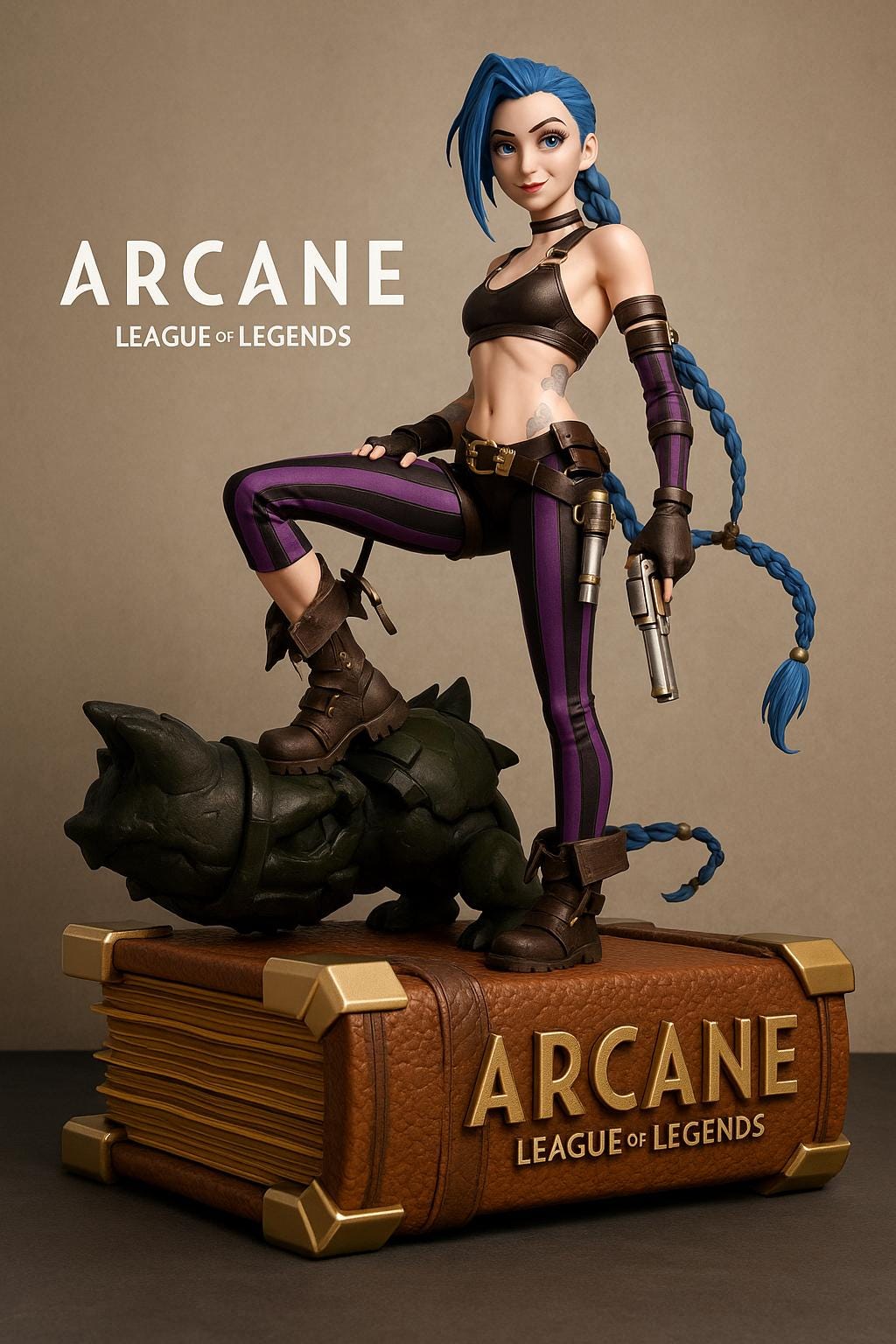 Jinx Figure | Arcane League of Legends | 3D Printed Model Jinx Figure | Arcane League of Legends | 3D Printed Model