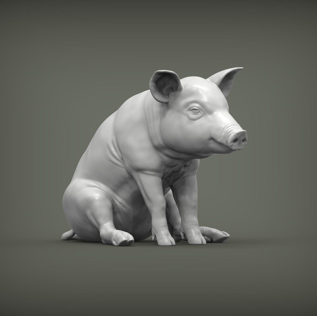 Baby Pig Figurine – 3D Printed Farm Animal Statue - Etsy