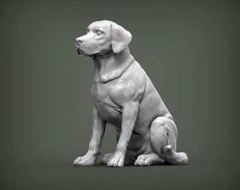Labrador Dog Figurine – 3D Printed Labrador Retriever Statue