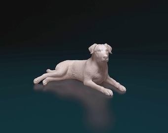 Labrador Dog Figurine – 3D Printed Realistic Dog Statue