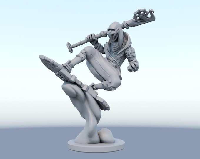 Featured listing image: League of Legends  Ekko Firelight Arcane Figurine -  3D Printed Collectible for Your Gaming Heaven