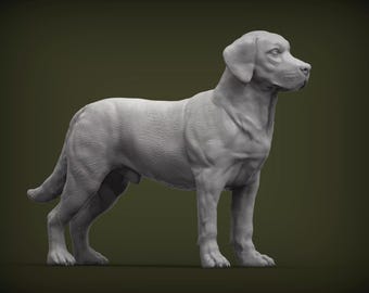 Labrador Dog Figurine – 3D Printed Labrador Statue (3)