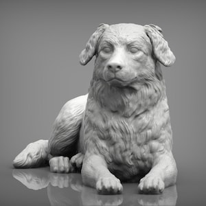 3D Printed Australian Shepherd Figurine: Dog Lover Gift, Pet Memorial