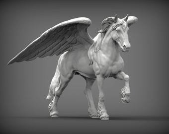 Pegasus Figurine – 3D Printed Mythical Winged Horse Statue | Fantasy Collectible & Home Décor