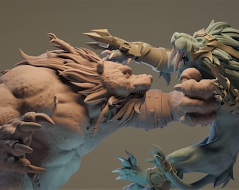 Feral Druid Fight  - World of Warcraft -  3D Printed Collectible for Your Gaming Heaven