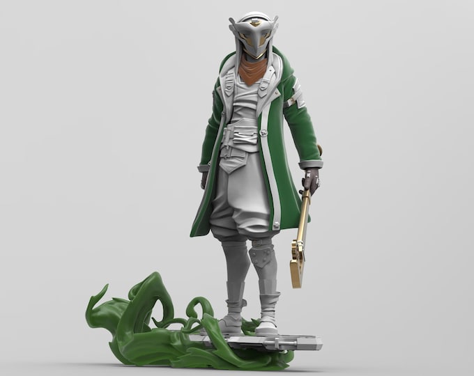 Featured listing image: League of Legends  EKKO - ARCANE Figurine -  3D Printed Collectible for Your Gaming Heaven