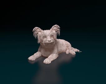 Figura de Yorkshire Terrier – Estatua de perro Yorkie impresa en 3D