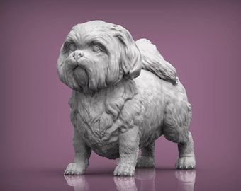 Shih Tzu-hondenbeeldje – 3D-geprint hondenstandbeeld
