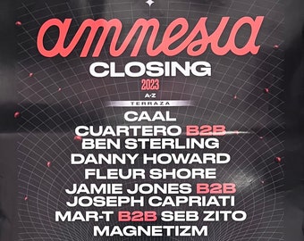 Amnesia Closing Party October 14 2023 Official Poster