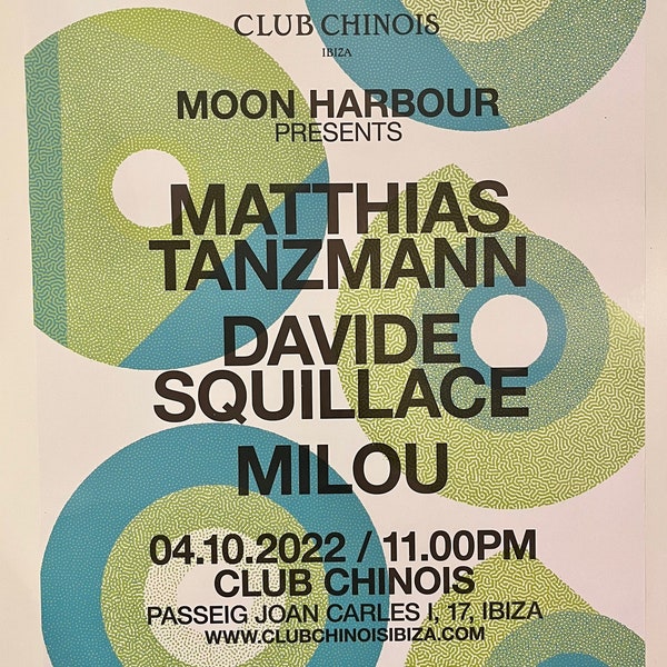 Moon Harbour at Chinois Ibiza 4-10-2022 Offizielles Poster