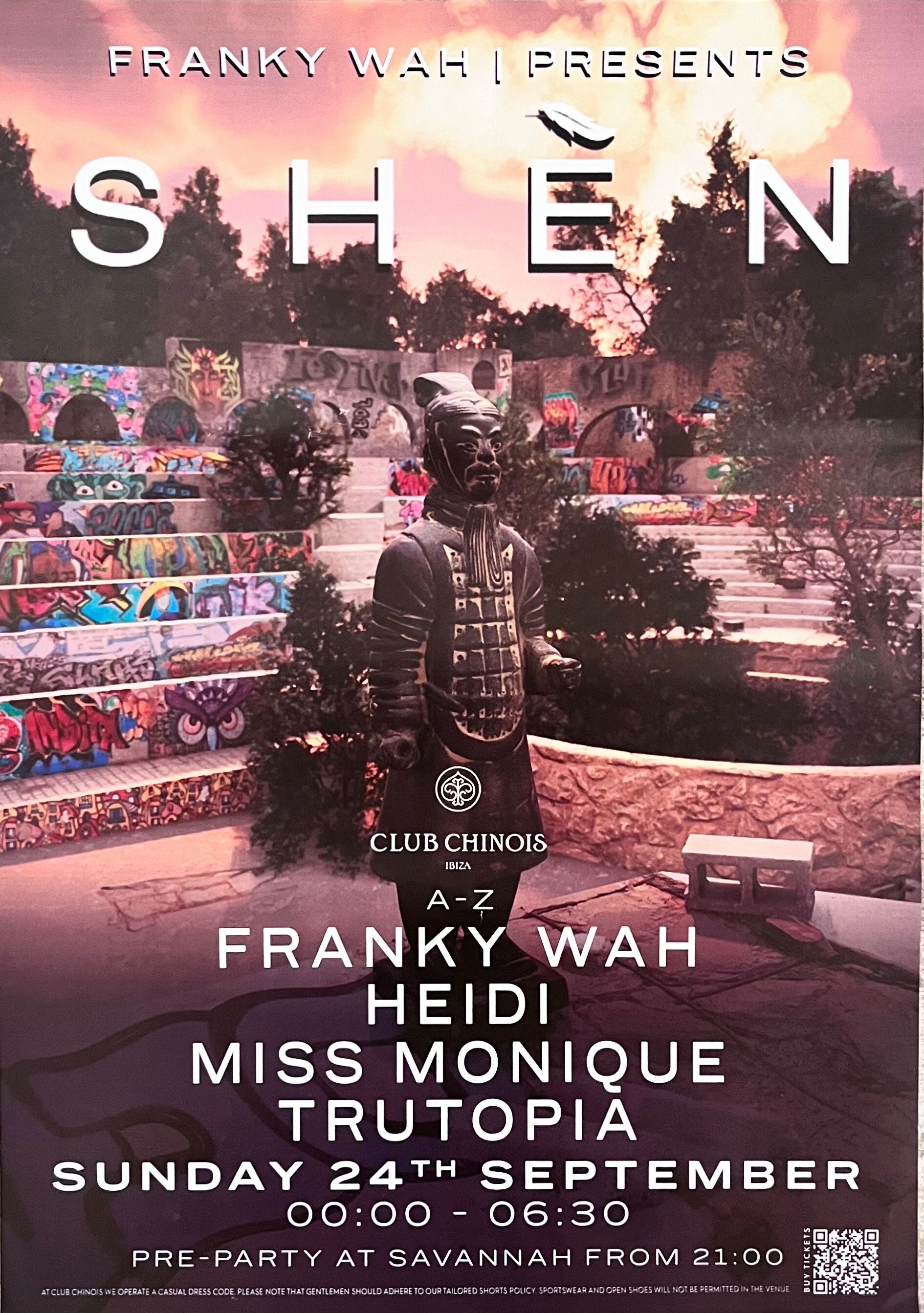 Shen at Chinois Ibiza September 24 Official Poster