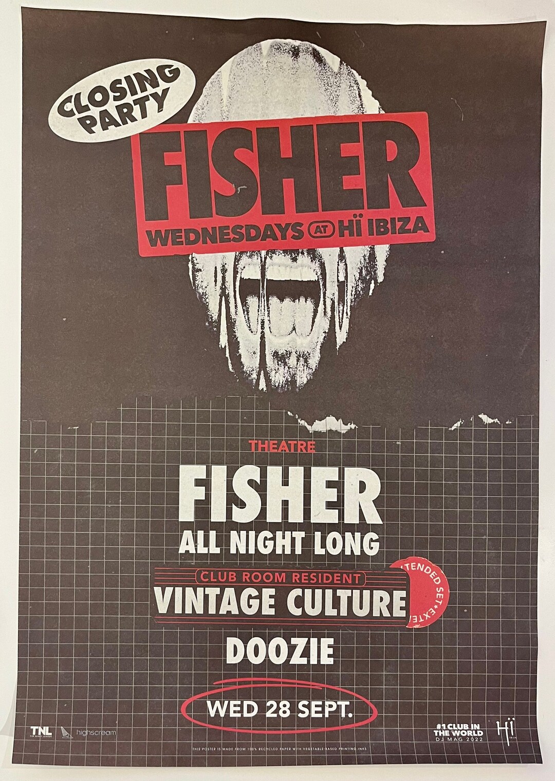 Fisher Closing Party at Hi 2892022 Official Poster Etsy