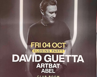 Future Rave David Guetta CLOSING at Hi Ibiza October 4 2024 Official Poster
