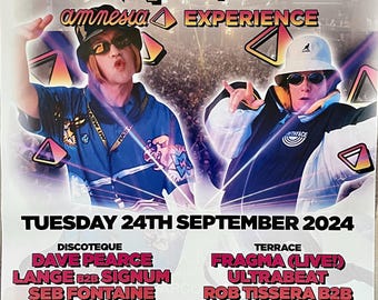 Kevin and Perry at AMNESIA Ibiza September 24 2024 Official Poster