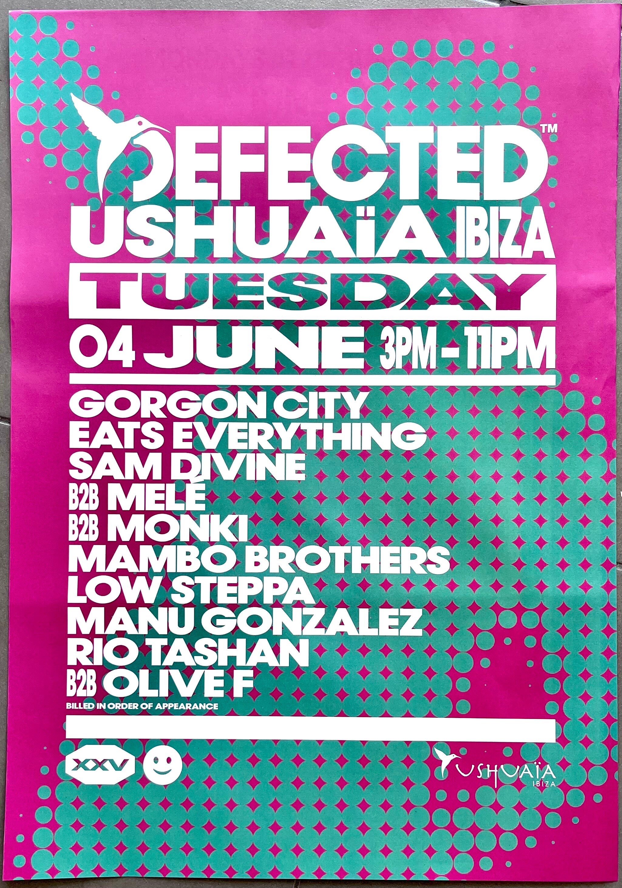 Defected at Ushuaia June 4 2024 Official Poster - Etsy