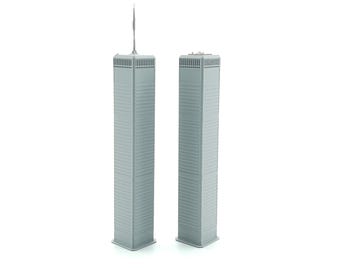 Twin Towers World Trade Center Model – 3D Printed New York Landmark Replica, NYC Souvenir, Miniature Skyscraper Gift
