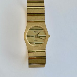 Ladies lvintage Piaget Polo Circa 1985  wrist watch, Movement -Quartz, 18 karat yellow gold matte finished