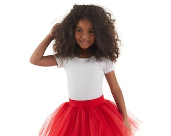 RED TUTU SKIRT, Ballet Basic Tutu Skirt, Red Tutu, Red Tulle Skirt, Ballerina Skirt