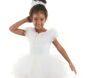 WHITE TUTU DRESS, Girls' Tutu Dress, Ballet Dress, White Ballerina Dress, White Tutu Dress, Birthday Party Dress, Girls' Dance Dress