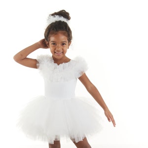 WHITE TUTU DRESS, Girls&#39; Tutu Dress, Ballet Dress, White Ballerina Dress, White Tutu Dress, Birthday Party Dress, Girls&#39; Dance Dress