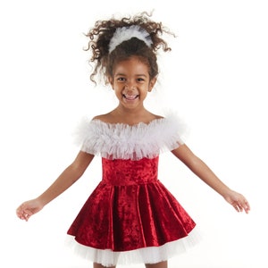 Mrs. Claus Costume, Christmas Costume, Mrs Claus Tutu Dress, Christmas Tutu Dress, Red Velvet Christmas Outfit, Girls’ Santa Outfit