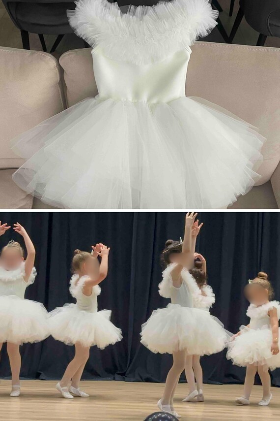 White TUTU DRESS Girls Tutu Dress Ballet Dress White Ballerina Dress White Tutu Dress Birthday Party Dress Girls Dance Dress