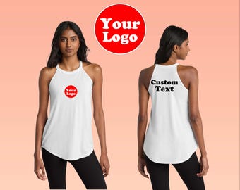 Custom District  Women’s Perfect Tri  Rocker Tank "Custom T-Shirt - Personalized Design - Create Your Own Tee"