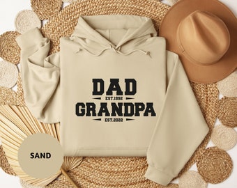 Custom Dad est Grandpa Fathers Day Hoodie, Gift for Dad, Happy Fathers Day Hoodie, Vintage Daddy Hoodie