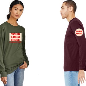 Long Sleeve &quot;Design Your Own Long Sleeve - Custom Print for Men, Women&quot;