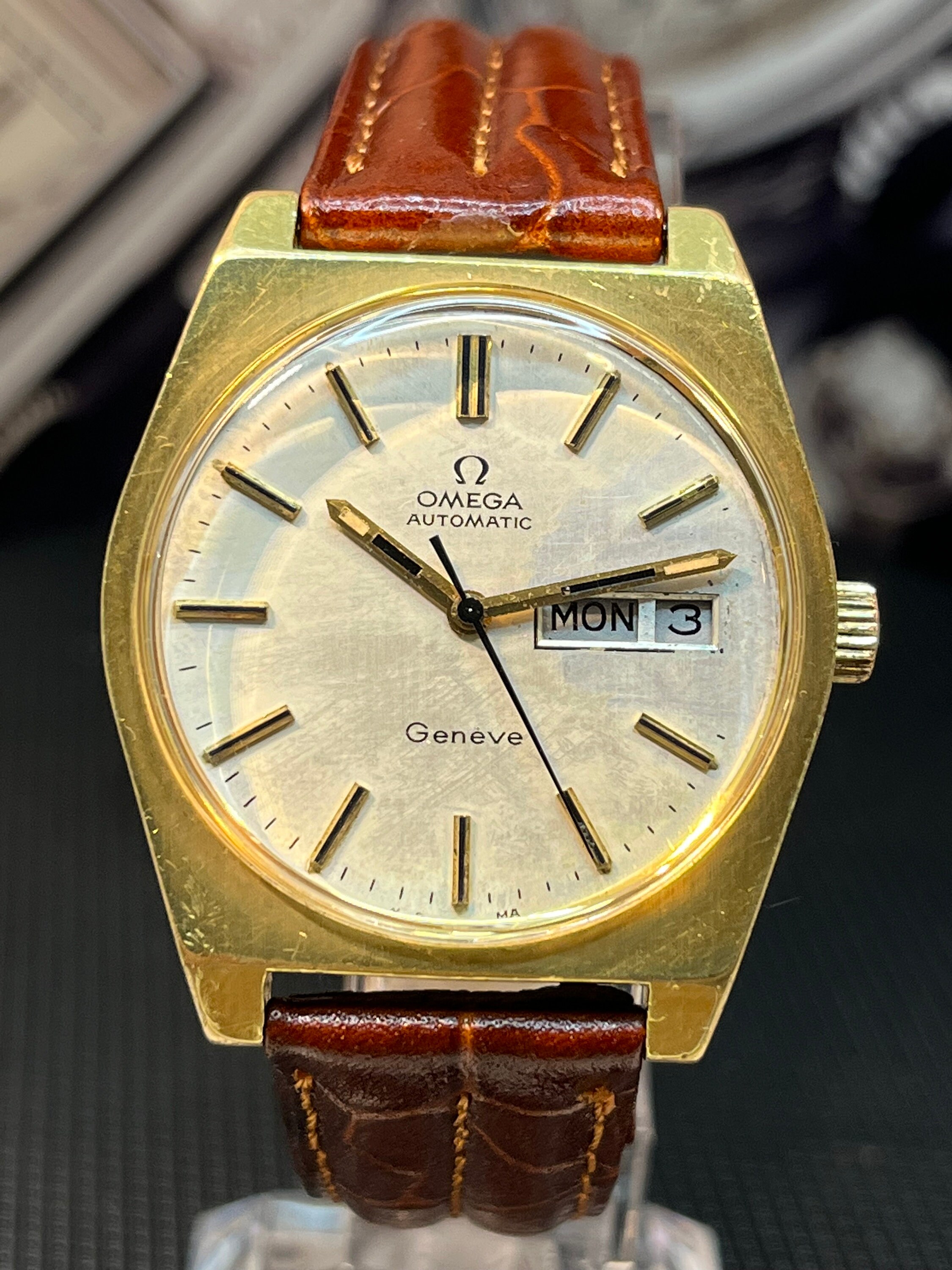Vintage Omega Geneve Mens Automatic Wrist Watch Gold Plated Day Date Swiss Working 36mm 1660120 1970s Etsy Ireland