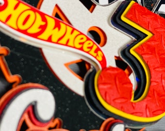 Personalized Hot Wheels Inspired Birthday Cake topper/Cake Decoration