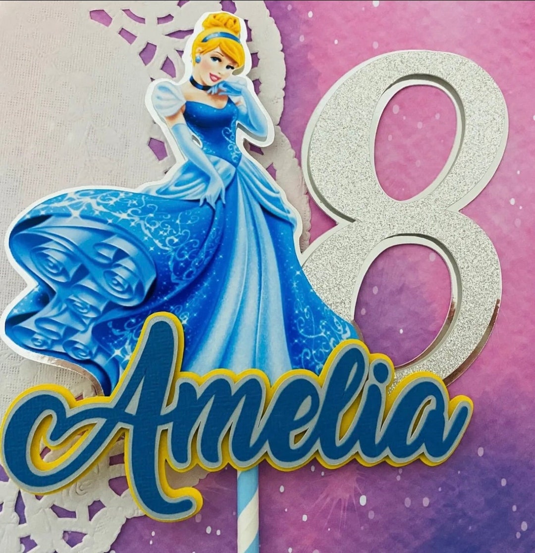 Personalised Cinderella Disney Princess Inspired Cake Topper - Etsy