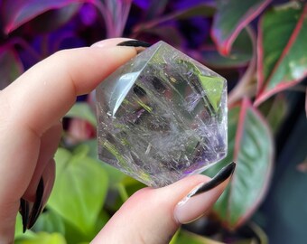 Hexagonal Smoky Quartz Crystal Carving - E