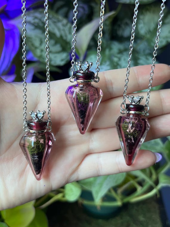 Dark Version Hades Spell Jar Necklace – Greek God of the Underworld, Transformation & Shadow Wisdom