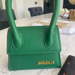 JACQUEMUS Mini Square Handbag Fashion Quality PU Leather Women's