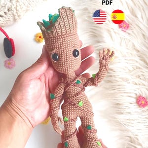 I am Groot, Amigurumi Crochet Pattern (ESP/ENG), PDF file