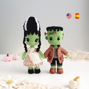 Franky i jego dziewczyna, wzór na szydełkowanie Amigurumi (ESP/ENG), format pliku PDF