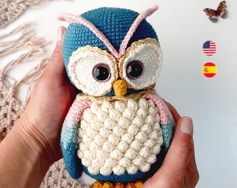 Fernando the Owl, Amigurumi Crochet Pattern (ESP/ENG), PDF file