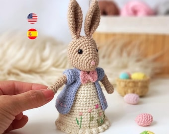 Easter Bunny, Amigurumi Crochet Pattern (ESP/ENG), PDF file