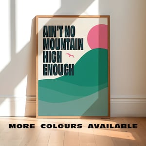 Mountain High Enough | Printed Music Poster | Unframed Retro Art | Unique Modern Artwork | Home Decor