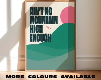 Mountain High Enough | Printed Music Poster | Unframed Retro Art | Unique Modern Artwork | Home Decor